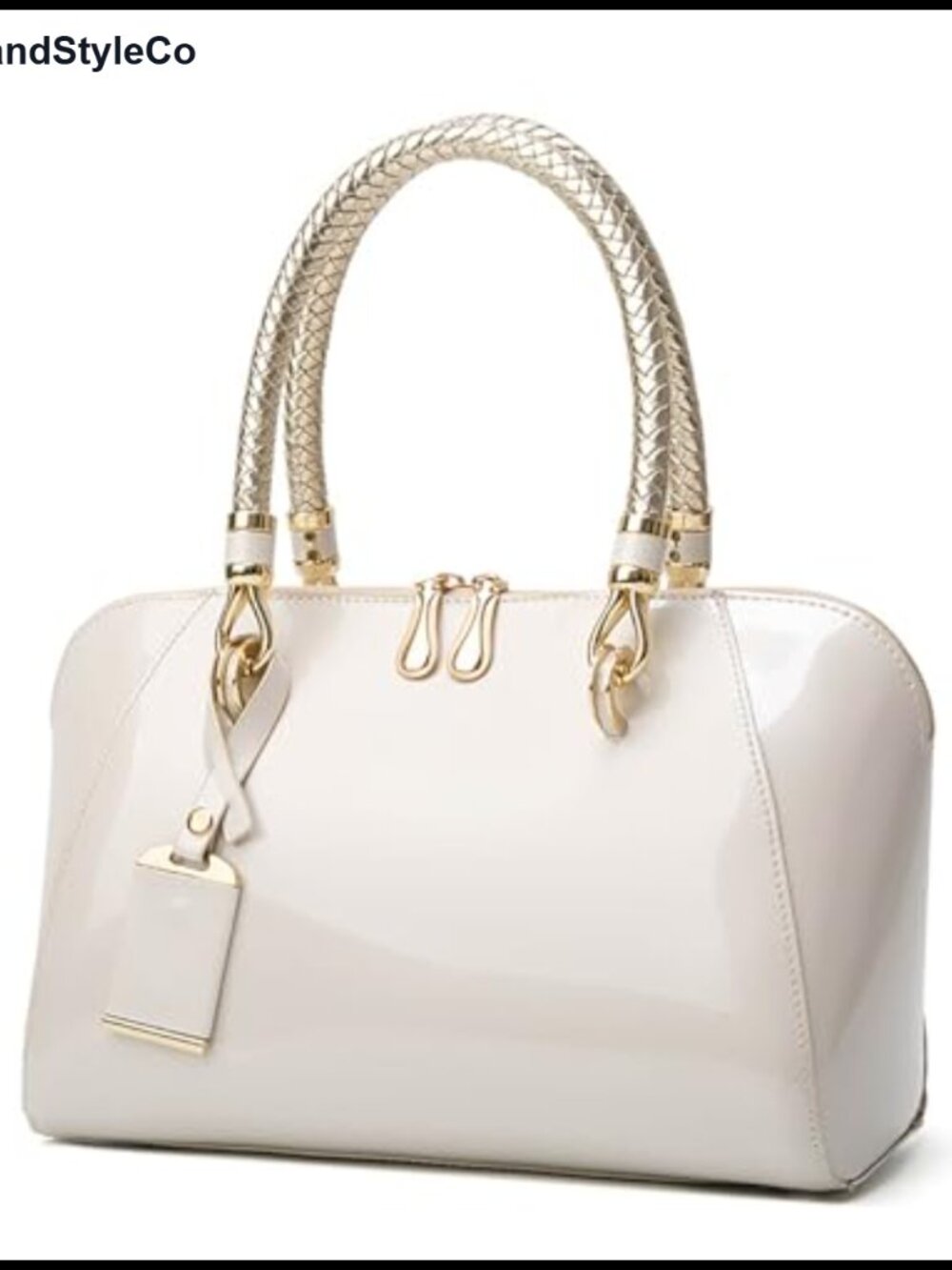 Faux Leather Satchel Top Handle Tote Evening Bag